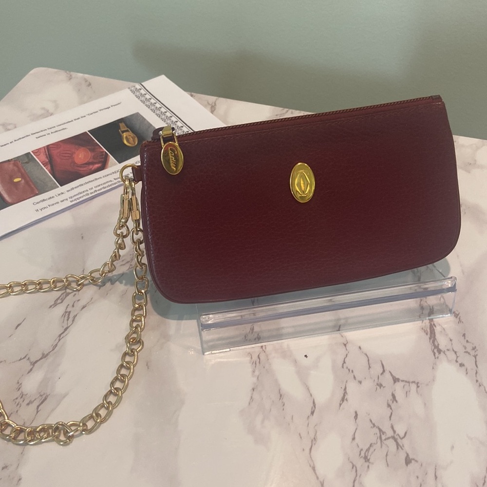 - CARTIER PARIS ZIP POUCH with COA - Picture 7 of 8